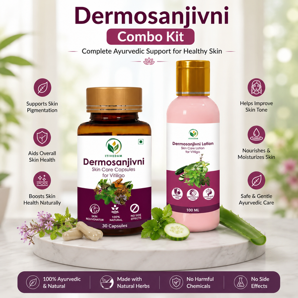Dermosanjivni Vitiligo Lotion and Capsule Combo